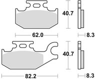 Braking brake pads (CM44 sinter compound) (2pcs) M501-263 - Motorbike Brake Pads