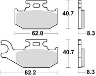 Braking brzdové destičky (sinterová směs CM44) (2ks) M501-264 - Motorbike Brake Pads