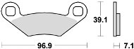Braking brzdové destičky (sinterová směs CM44) (2ks) M501-253 - Motorbike Brake Pads