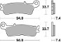Braking brzdové doštičky (sinterová zmes CM44) (2 ks) M501 – 363 - Brzdové doštičky na motorku