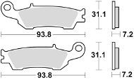 Braking brzdové doštičky (sinterová zmes CM44) (2 ks) M501 – 262 - Brzdové doštičky na motorku