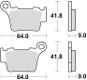Braking brzdové doštičky (sinterová zmes CM46) (2 ks) M501 – 332 - Brzdové doštičky na motorku