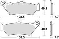 Braking brzdové destičky (sinterová směs CM55) (2ks) M501-212 - Motorbike Brake Pads