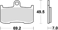 Braking brzdové doštičky (sinterová zmes CM55) (2 ks) M501 – 226 - Brzdové doštičky na motorku