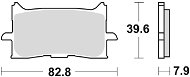 Braking brzdové destičky (sinterová směs CM55) (2ks) M501-240 - Motorbike Brake Pads