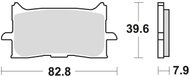 Braking brake pads (CM55 sinter compound) (2pcs) M501-240 - Motorbike Brake Pads