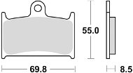 Braking brzdové destičky (sinterová směs CM55) (2ks) M501-204 - Motorbike Brake Pads