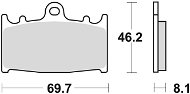 Braking brzdové destičky (sinterová směs CM55) (2ks) M501-205 - Motorbike Brake Pads