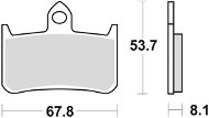 Braking brzdové destičky (sinterová směs CM55) (2ks) M501-209 - Motorbike Brake Pads