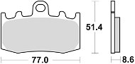 Braking brzdové destičky (sinterová směs CM55) (2ks) M501-222 - Motorbike Brake Pads