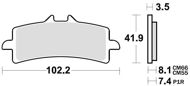 Braking brzdové destičky (sinterová směs CM55) (2ks) M501-230 - Motorbike Brake Pads