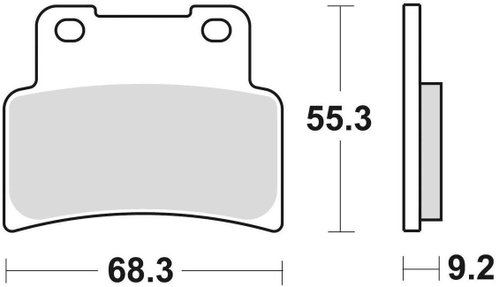 Braking brake pads (CM55 sinter compound) (2pcs) M501-232 - Motorbike Brake Pads - Main image