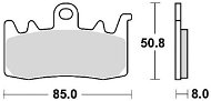 Braking brzdové destičky (sinterová směs CM55) (2ks) M501-238 - Motorbike Brake Pads