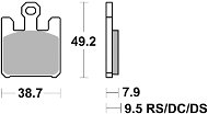 Braking brzdové destičky (sinterová směs CM55) (2ks) M501-223 - Motorbike Brake Pads