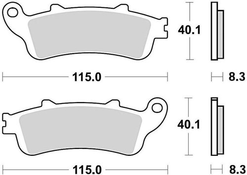 Braking brake pads (CM56 sinter compound) (2pcs) M501-280 - Motorbike Brake Pads - Main image