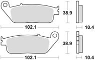 Braking brzdové destičky (sinterová směs P30) (2ks) M501-313 - Motorbike Brake Pads