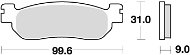 Braking brzdové destičky (sinterová směs P30) (2ks) M501-317 - Motorbike Brake Pads