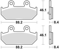 Braking brake pads (P30 sinter compound) (2pcs) M501-320 - Motorbike Brake Pads