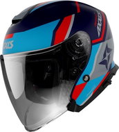 Axxis Mirrage SV ABS Damasko open helmet blue matt - Motorbike Helmet