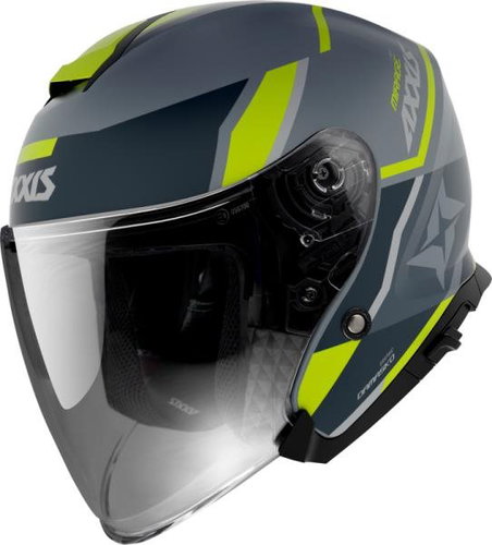 Axxis Mirrage SV ABS Damasko open helmet fluor yellow matt XS - Motorbike Helmet - Main image