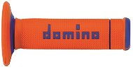 Domino gripy A190 offroad dĺžka 123 + 120 mm, oranžovo-modré - Gripy na motorku