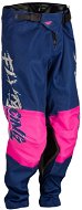 Fly Racing kalhoty Kinetic Khaos, 2023 dětské růžová/modrá - Kalhoty na motorku