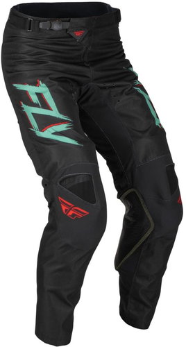 Fly Racing Pants Kinetic S.E. Rave, 2023 black/green/red size 32 - Motorcycle Trousers - Main image