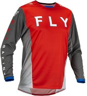 Fly Racing dres Kinetic Kore, 2023 červená/šedá - Motocross Jersey