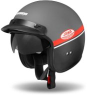 Cassidaa Oxygen Jawa OHC, šedá matná/červená/černá/bílá, velikost 2XL - Scooter Helmet