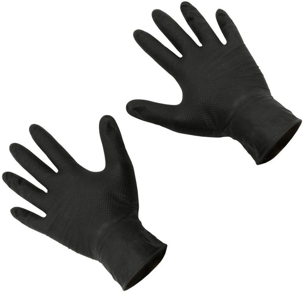 SEFIS Superior Extra erős nitril kesztyű, fekete, M, 10 db
