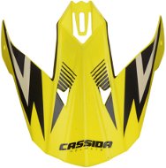CASSIDA kšilt pro přilby Cross Cup One, bílá perleť/žlutá fluo/černý - Helmet Shield