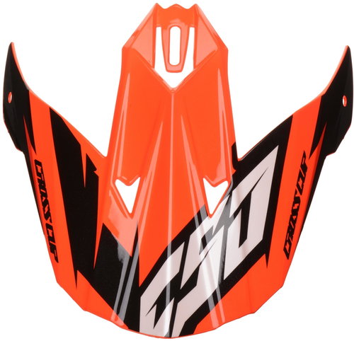 CASSIDA visor for Cross Cup Two Junior helmets,, children's orange fluo/white/black/grey - Helmet Peak - Main image