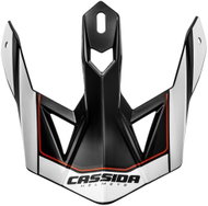 CASSIDA visor for Cross Pro 2 helmets, black/white/red - Helmet Peak