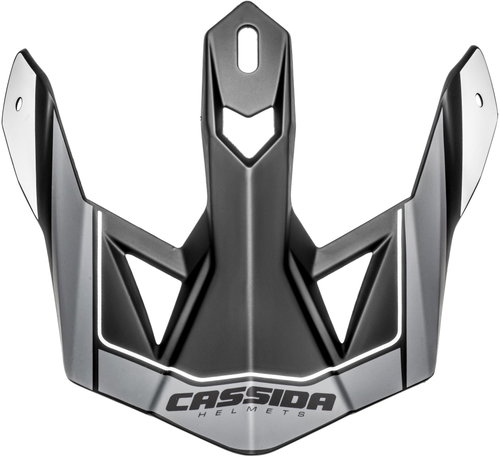 CASSIDA visor for Cross Pro 2 helmets, grey matt/black/white - Helmet Peak - Main image