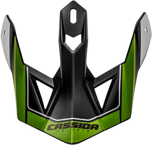 CASSIDA visor for Cross Pro 2 helmets, green pearl/black/white - Helmet Peak - Main image