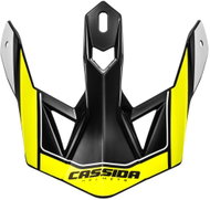 CASSIDA visor for Cross Pro 2 helmets, yellow fluo/black/white - Helmet Peak