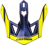 CASSIDA visor for Cross Pro 2 helmets, yellow fluo/blue pearl - Helmet Peak