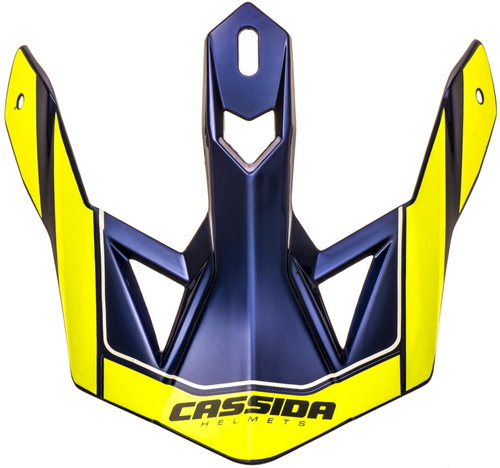 CASSIDA visor for Cross Pro 2 helmets, yellow fluo/blue pearl - Helmet Peak - Main image