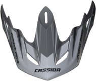 CASSIDA šilt pre prilby Cross Pro, čierna matná/sivá, sériová dĺžka šiltu - Šilt na prilbu