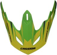 CASSIDA kšilt pro přilby Cross Pro, zelená/žlutá fluo/černá, seriová délka kšiltu - Helmet Shield