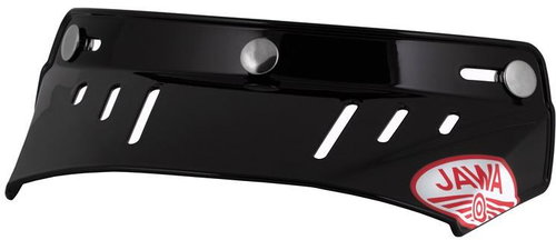 CASSIDA flat visor Oxygen Jawa, black, snap buttons - Helmet Peak - Main image