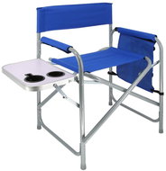 SEFIS Basic camping folding chair with table and cup holder - Colour: Green - Camping Armchair