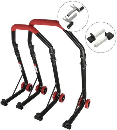 SEFIS D18 moto rack front and rear set - red - front rack : 2in1 - rear rack : Packy - Motorbike Stand - Main image