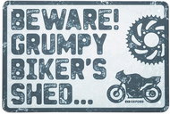 OXFORD metal sign BEWARE grey/black, size 30 x 20 cm - Sign