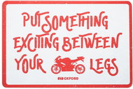 OXFORD metal sign EXCITING grey/red, size 30 x 20 cm - Sign
