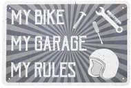 OXFORD metal sign MY RULES grey/cream, size 30 x 20 cm - Sign
