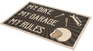 OXFORD door mat MY RULES grey/cream, size 90 x 60 cm - Doormat