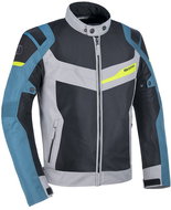 Oxford Dakar D2D Air, silver/blue/fluo, 3XL - Motorcycle Jacket