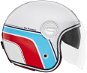 NOX PREMIUM Heritage 2024, bílá, modrá, červená - Scooter Helmet