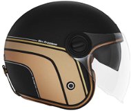 NOX PREMIUM Heritage 2024, černá matná, zlatá, velikost L - Scooter Helmet